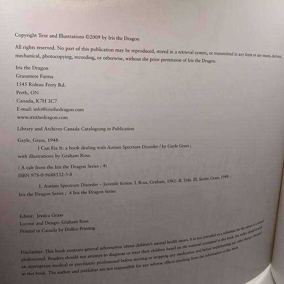 I Can Fix It! A Tale From The Iris The Dragon Series by Gayle Grass Asperger’s - Picture 4 of 10